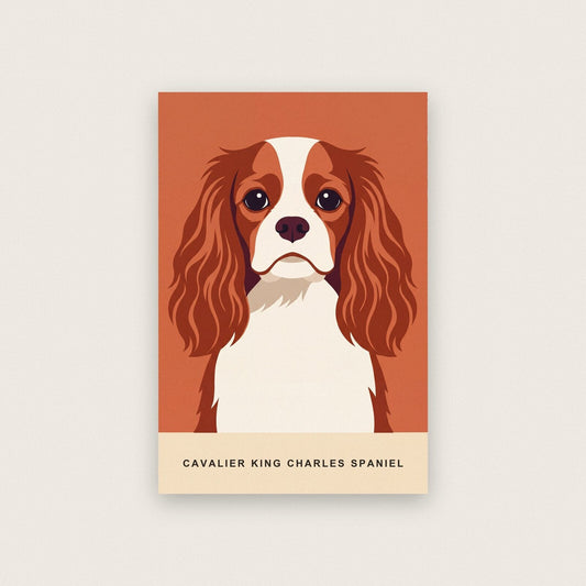 Cavalier King Charles Spaniel Dog Portrait Art Print