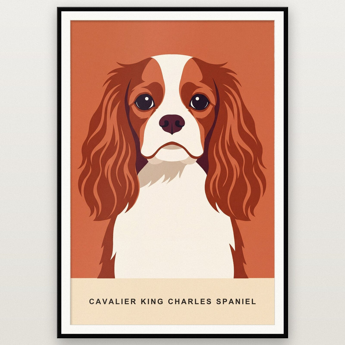 Cavalier King Charles Spaniel Dog Portrait Art Print