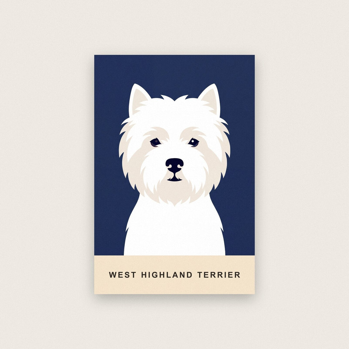 West Highland Terrier Dog Portrait Art Print