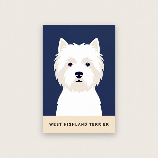 West Highland Terrier Dog Portrait Art Print