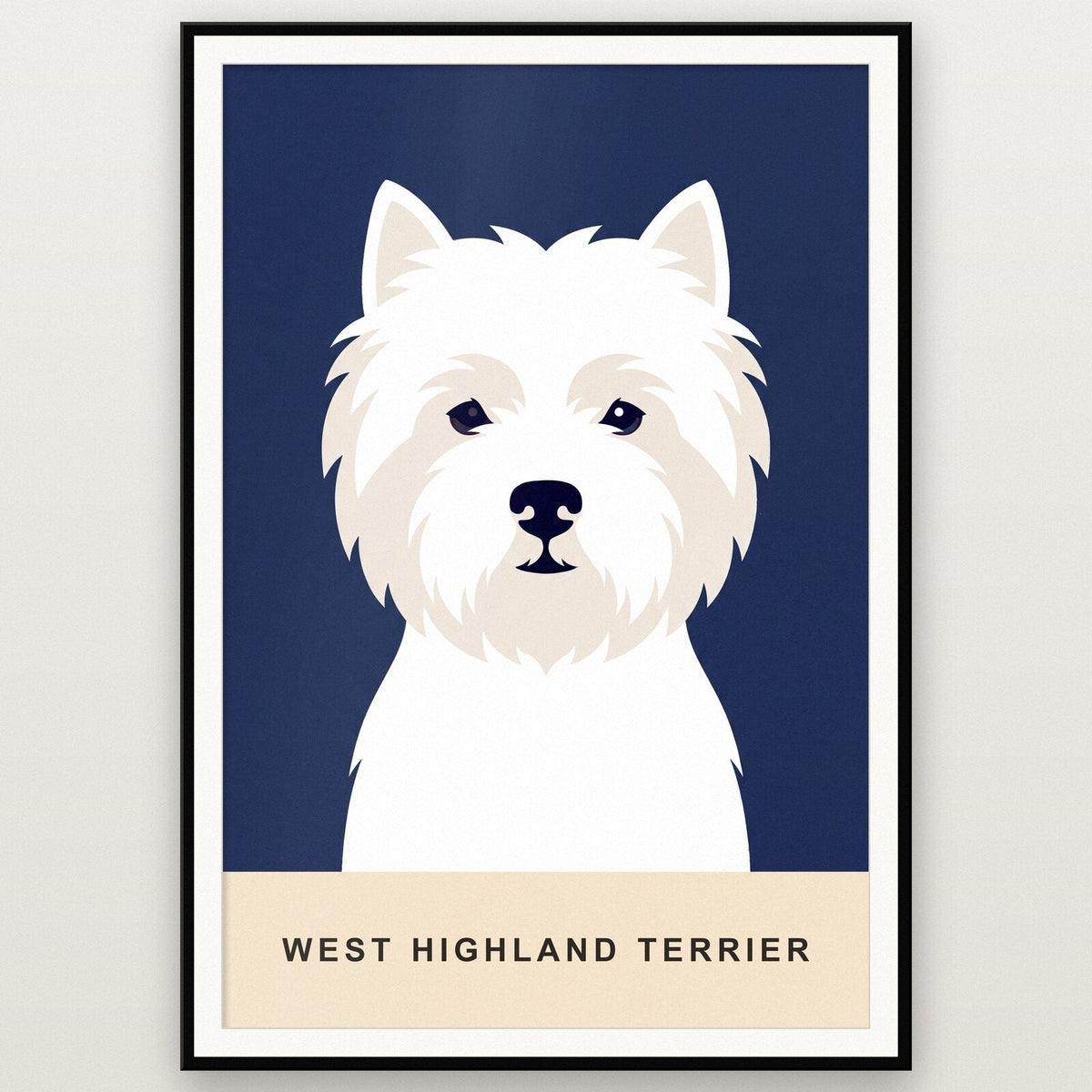 West Highland Terrier Dog Portrait Art Print