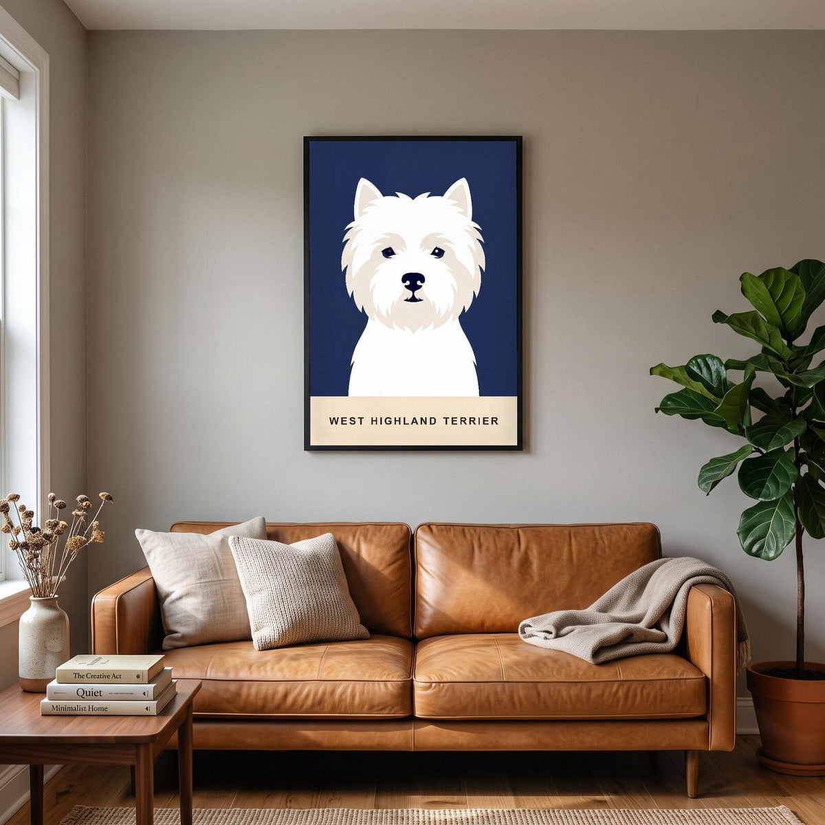 West Highland Terrier Dog Portrait Art Print