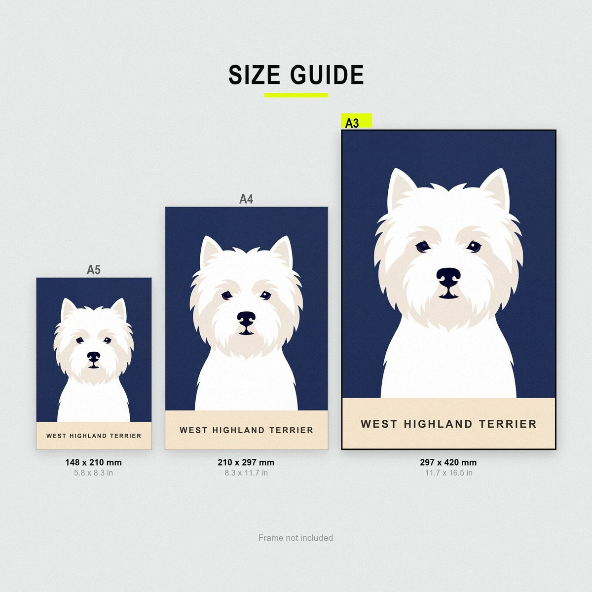 West Highland Terrier Dog Portrait Art Print