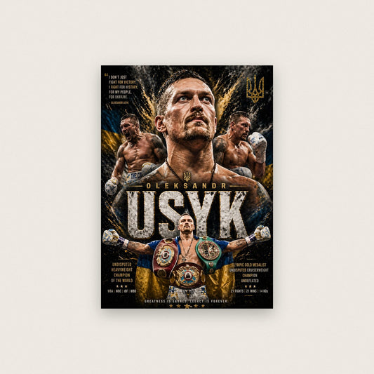 Oleksandr Usyk Undisputed Champion Boxing Print