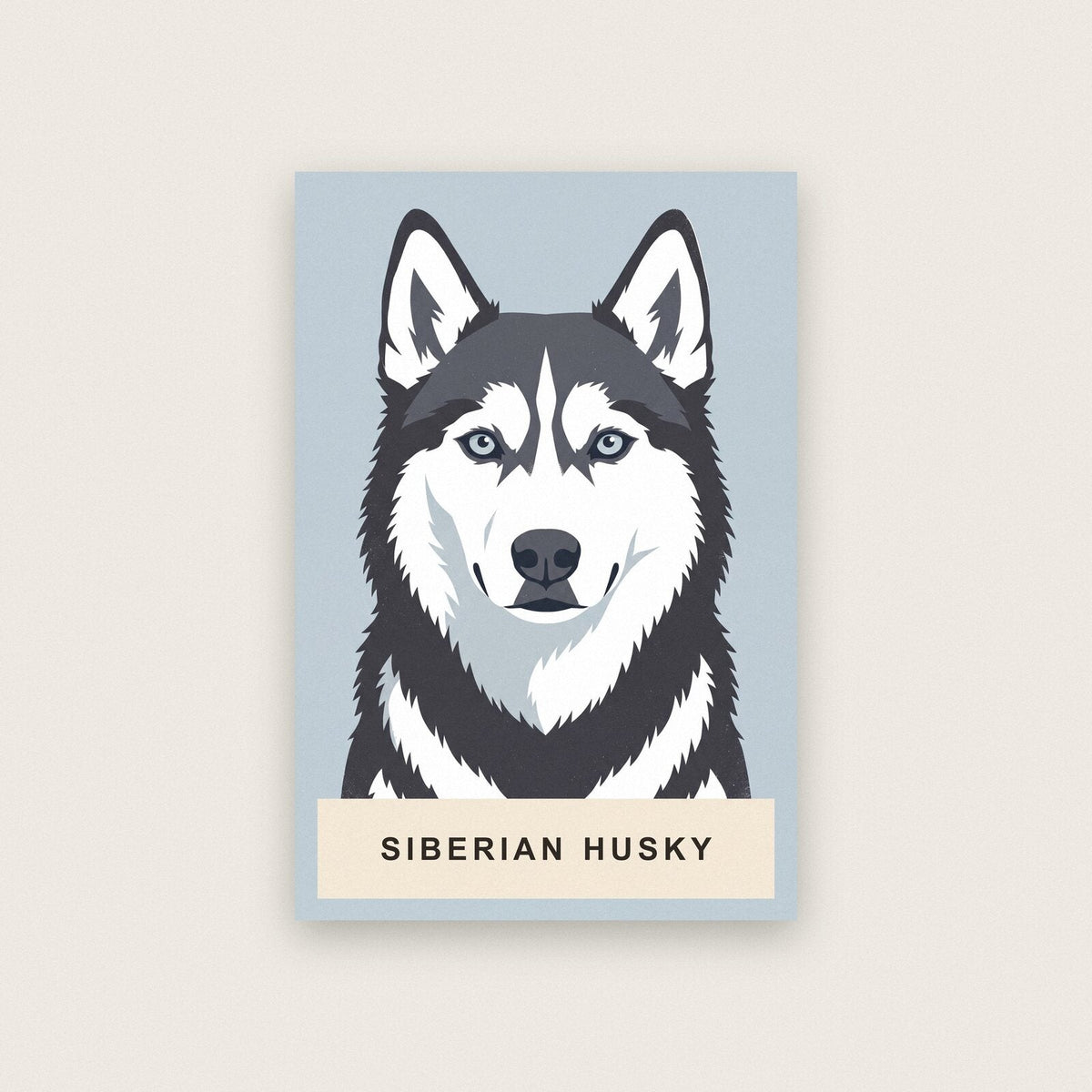 Siberian Husky Dog Portrait Art Print