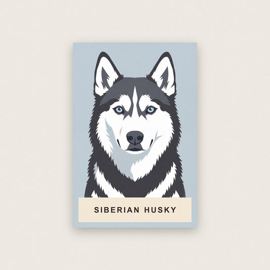 Siberian Husky Dog Portrait Art Print