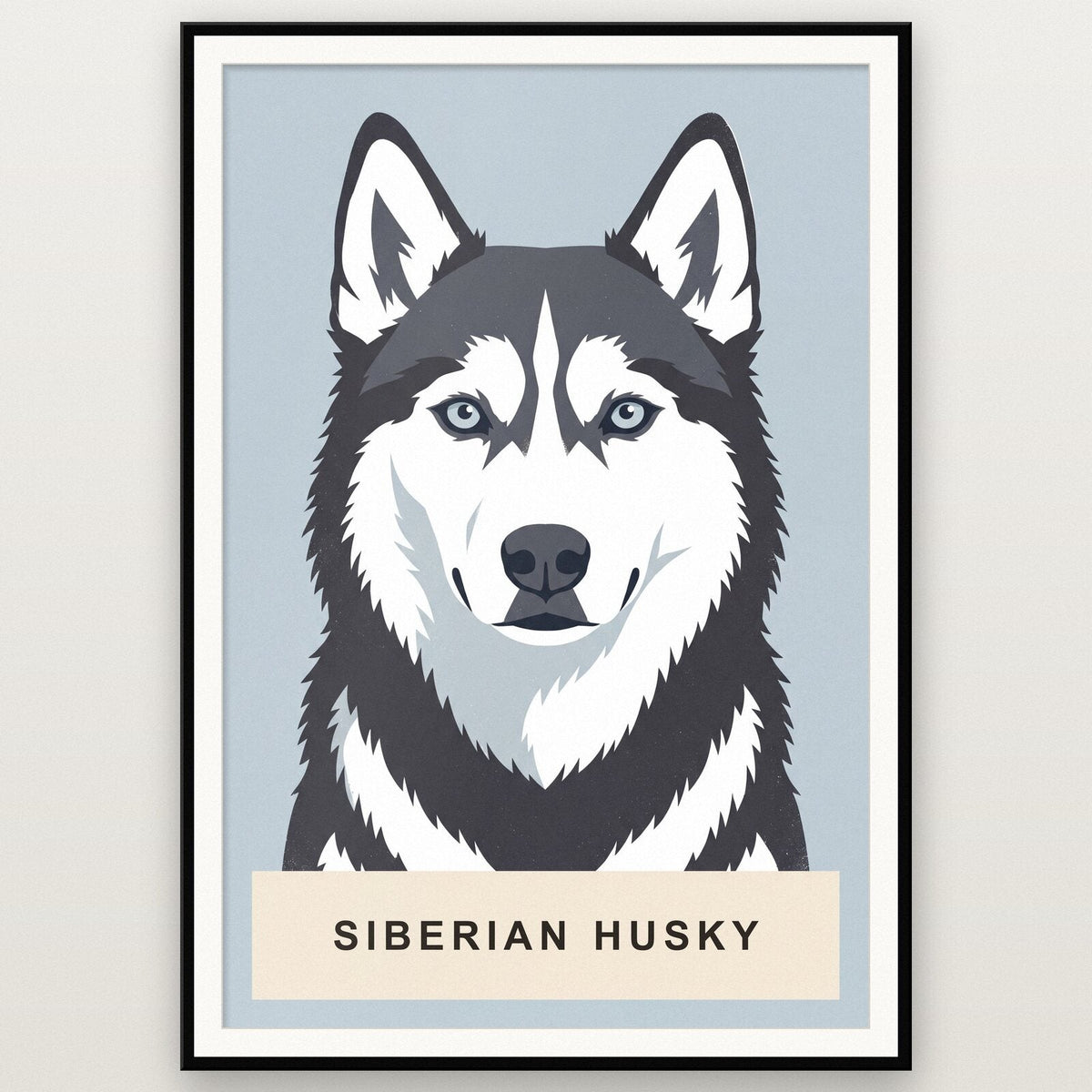 Siberian Husky Dog Portrait Art Print