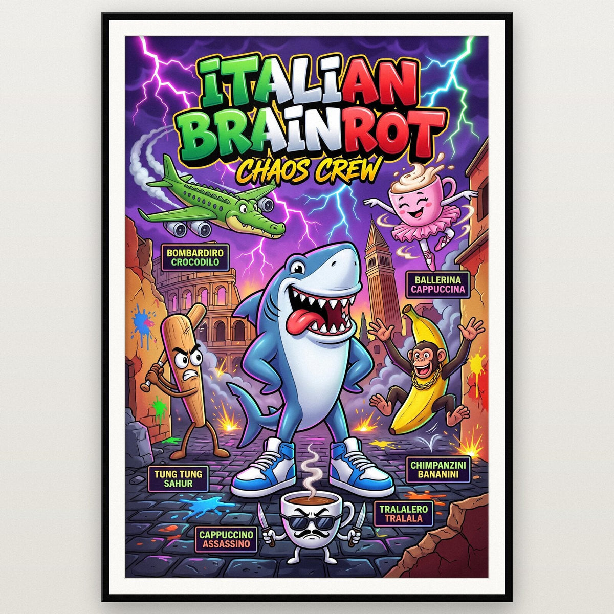 Chaos Crew Italian Brainrot Poster
