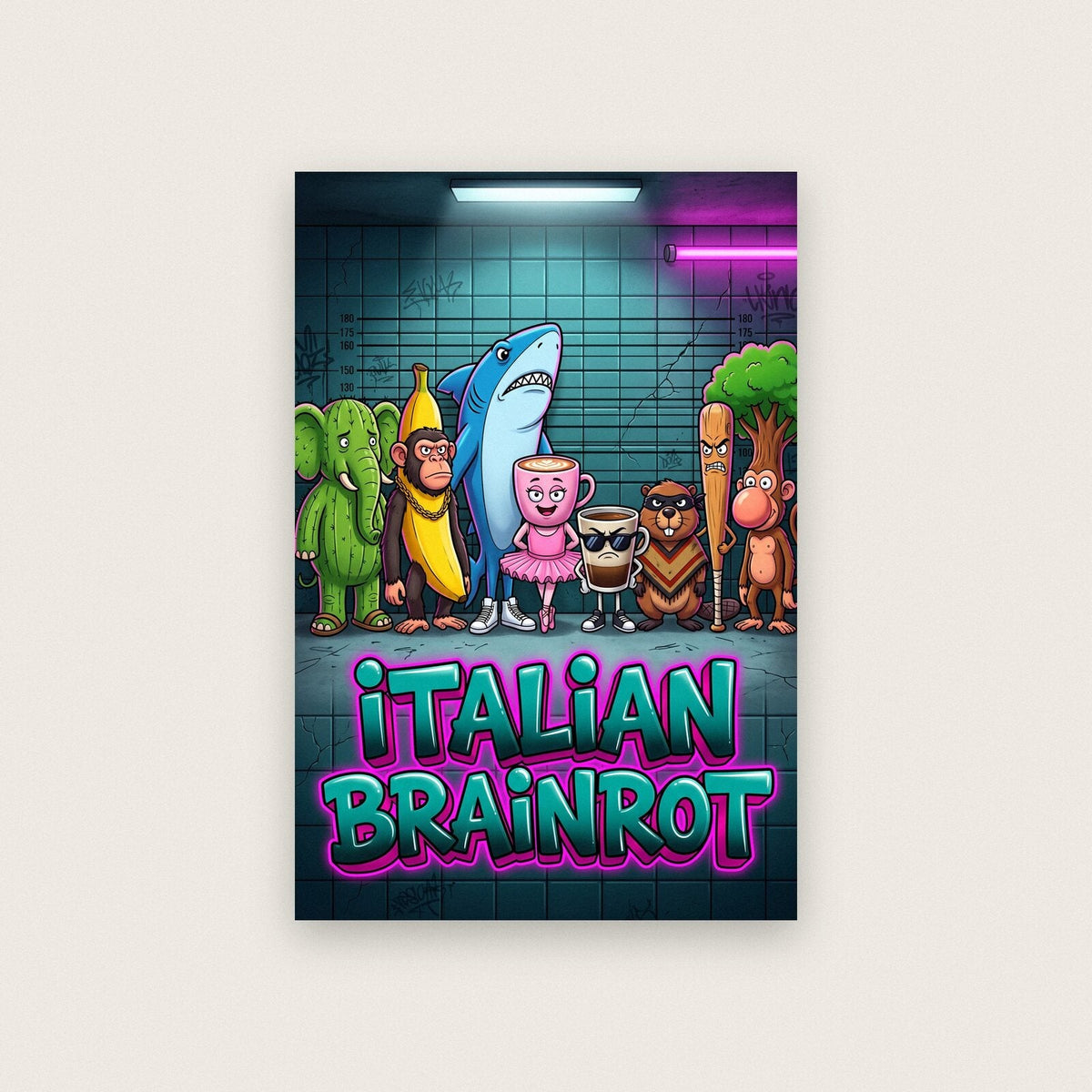 Lineup Italian Brainrot Poster