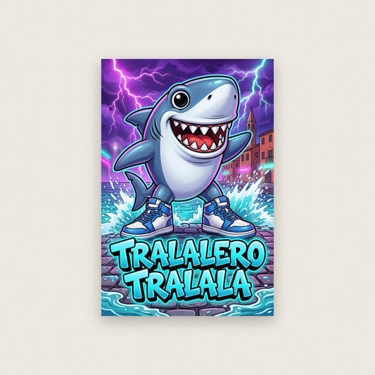 Tralalero Tralala Italian Brainrot Poster