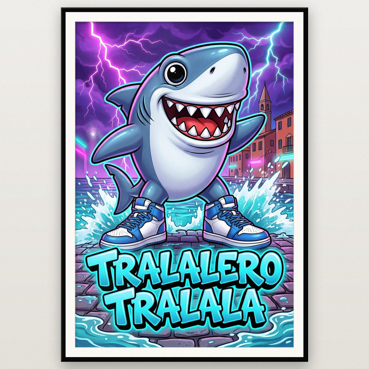 Tralalero Tralala Italian Brainrot Poster