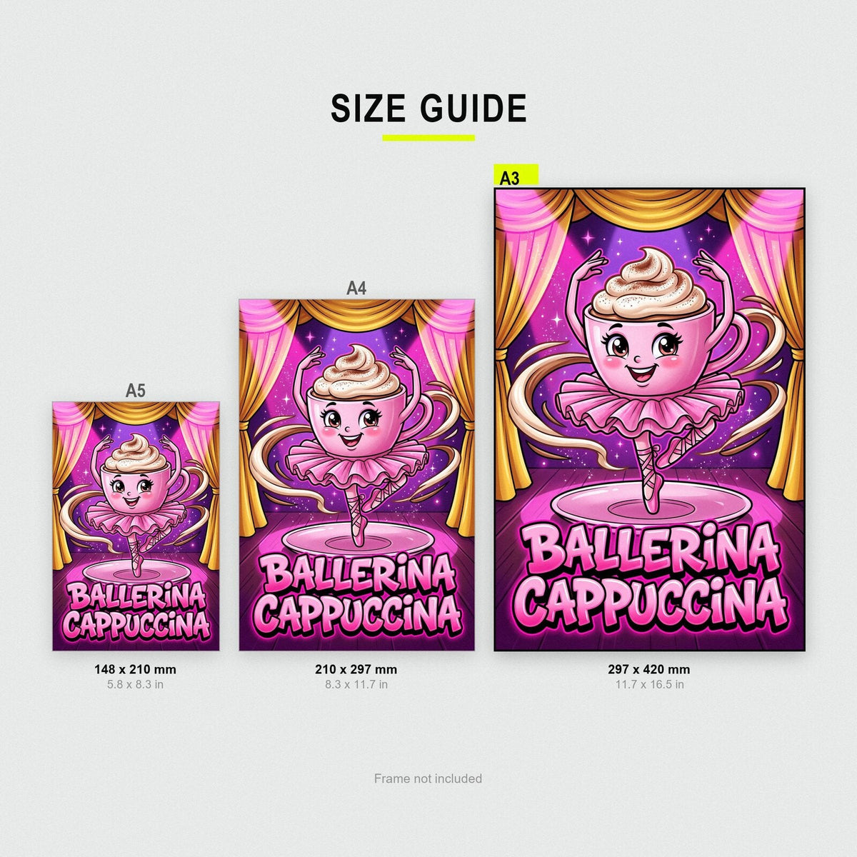 Ballerina Cappuccina Italian Brainrot Poster