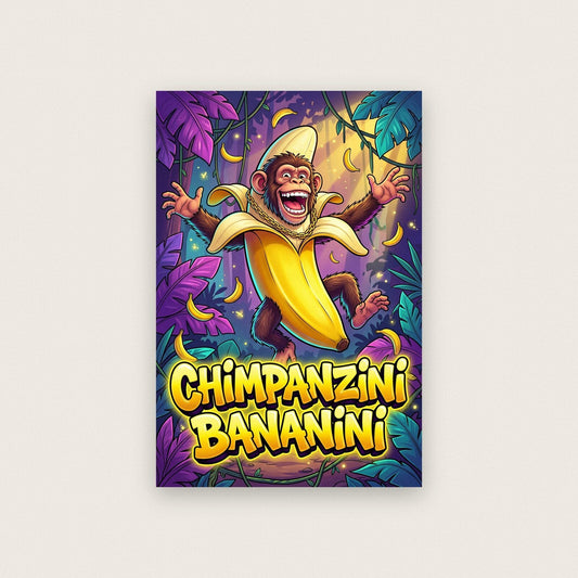 Chimpanzini Bananini Italian Brainrot Poster