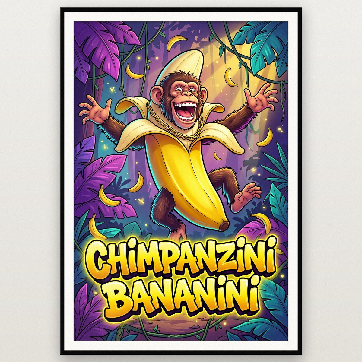 Chimpanzini Bananini Italian Brainrot Poster