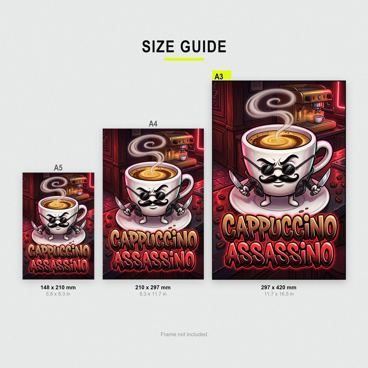 Cappuccino Assassino Italian Brainrot Poster