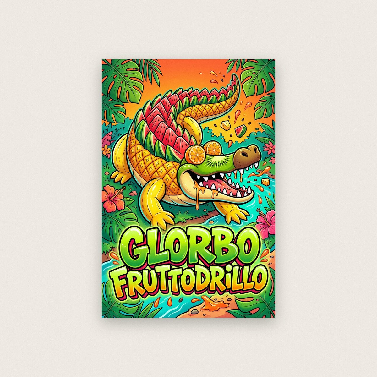 Glorbo Fruttodrillo Italian Brainrot Poster