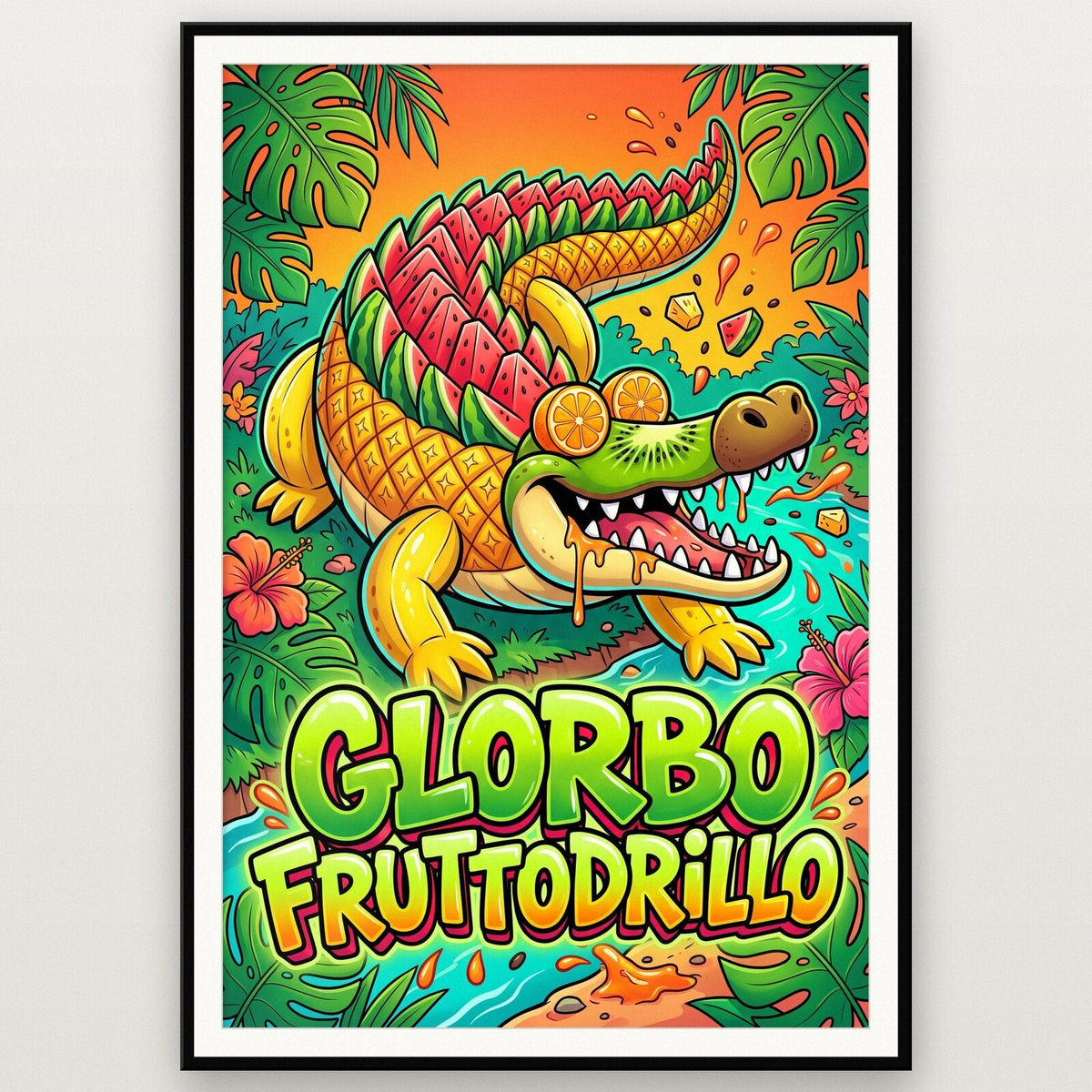 Glorbo Fruttodrillo Italian Brainrot Poster