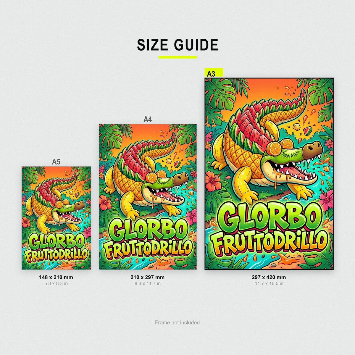 Glorbo Fruttodrillo Italian Brainrot Poster