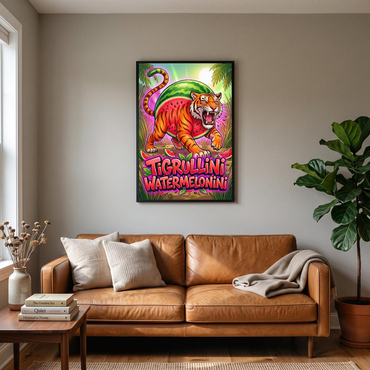 Tigrullini Watermelonini Italian Brainrot Poster
