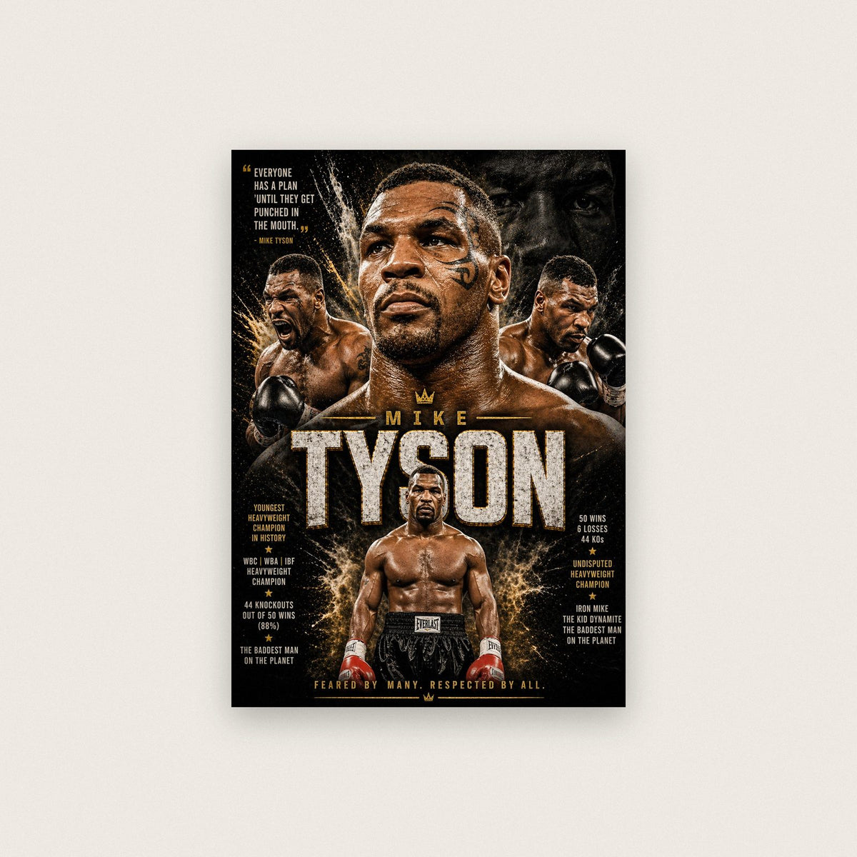 Mike Tyson Iron Mike Boxing Print