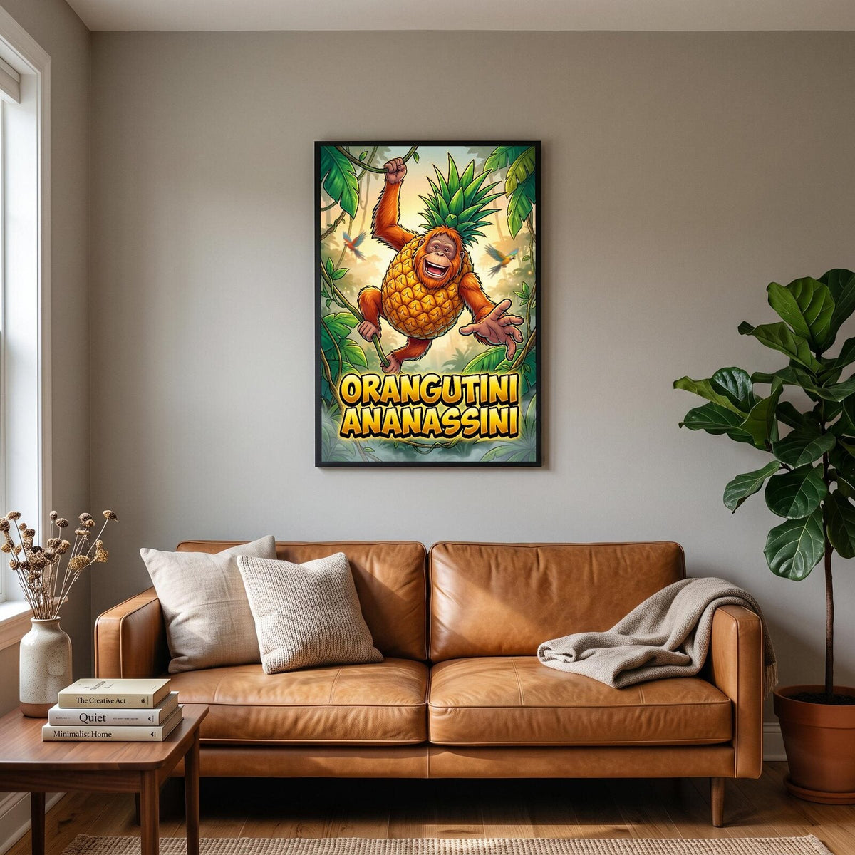Orangutini Ananassini Italian Brainrot Poster