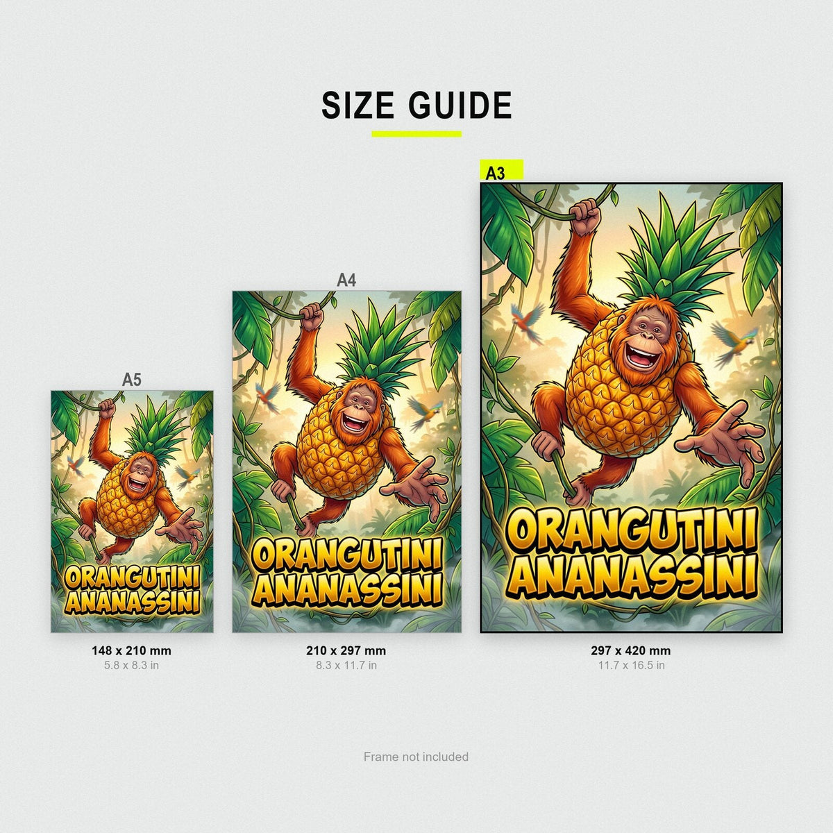 Orangutini Ananassini Italian Brainrot Poster