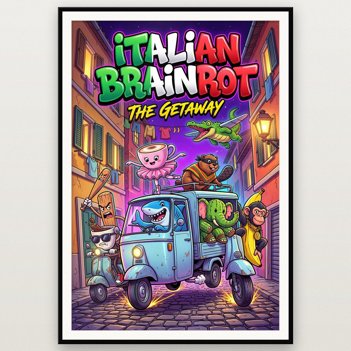 The Getaway Italian Brainrot Poster