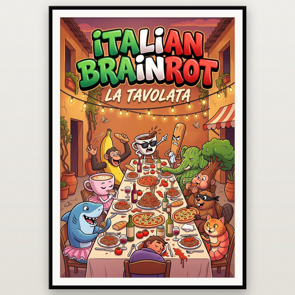 La Tavolata Italian Brainrot Poster