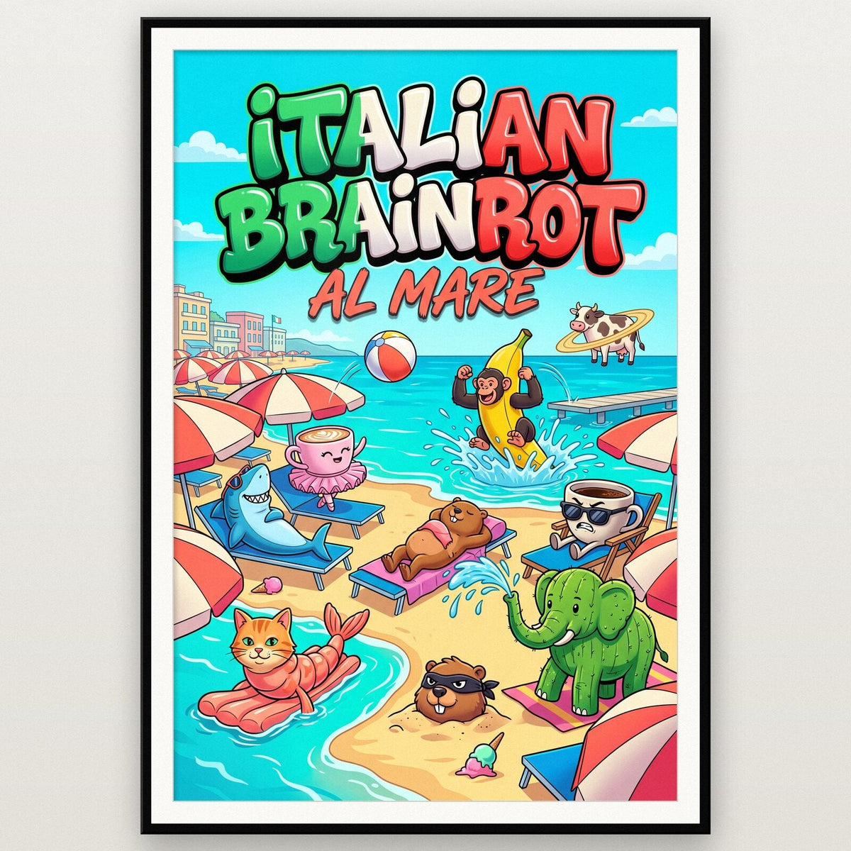 Al Mare Italian Brainrot Poster