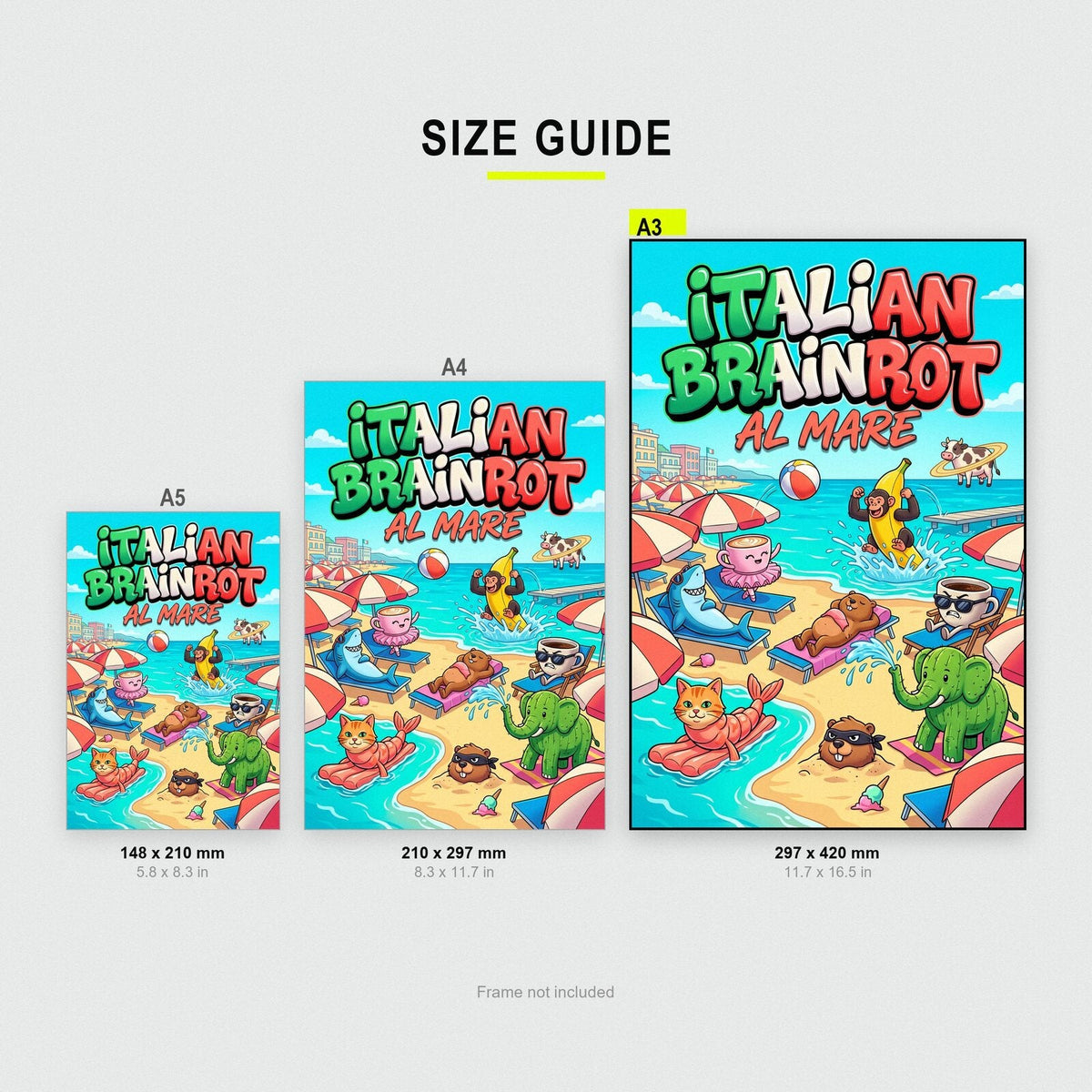 Al Mare Italian Brainrot Poster