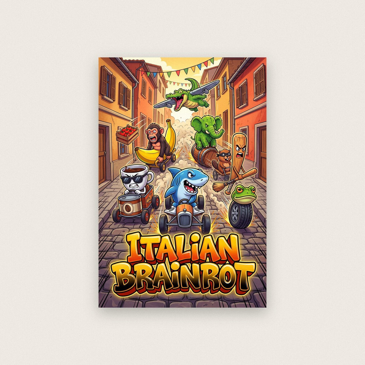 The Race Italian Brainrot Poster