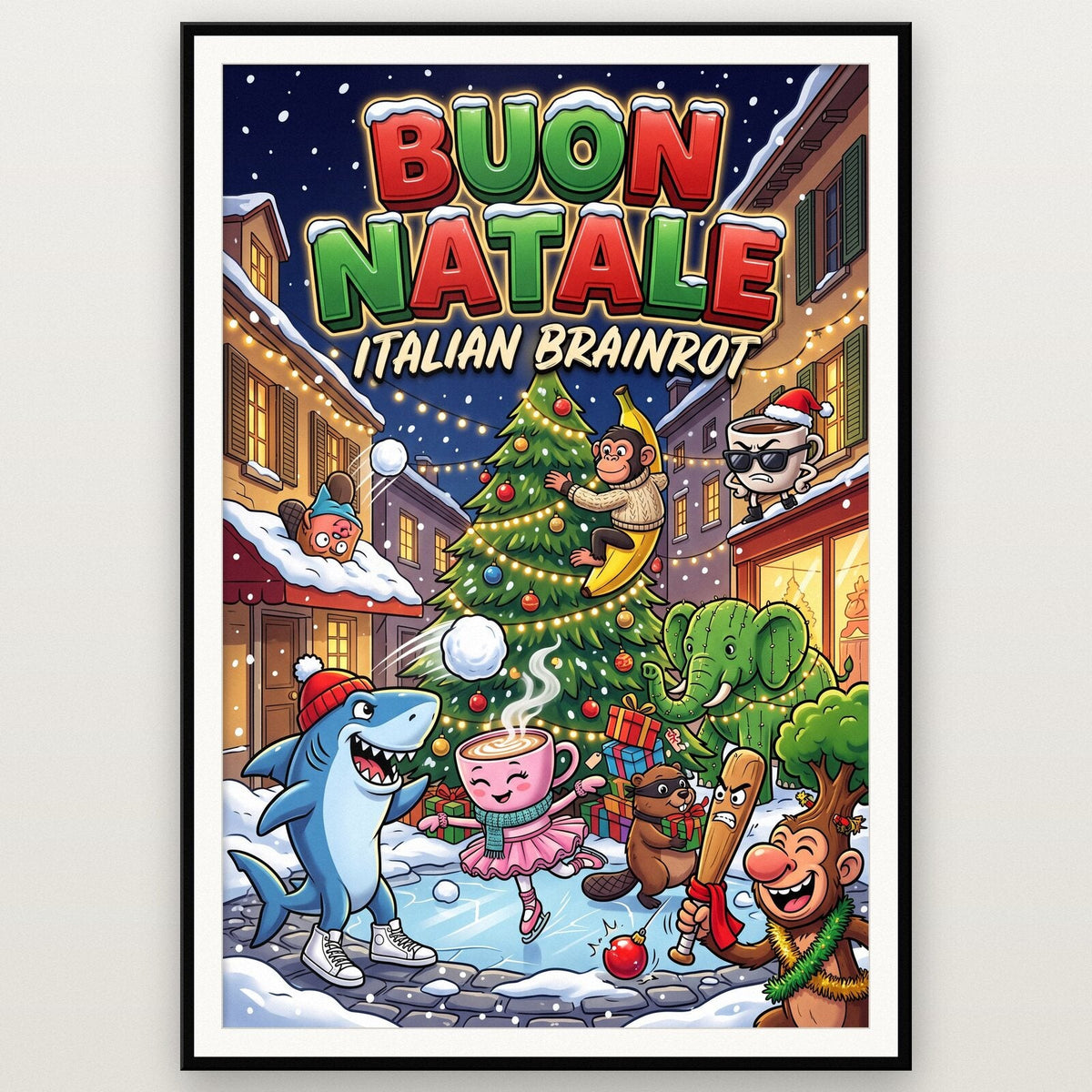 Buon Natale Italian Brainrot Poster