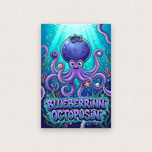 Blueberrinni Octopusini Italian Brainrot Poster