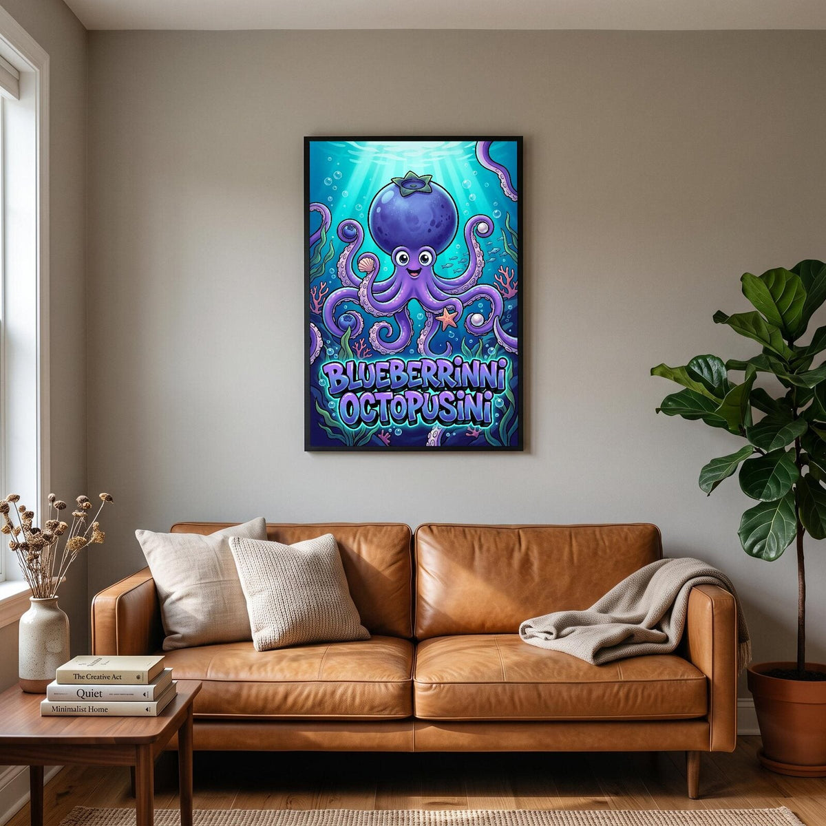 Blueberrinni Octopusini Italian Brainrot Poster