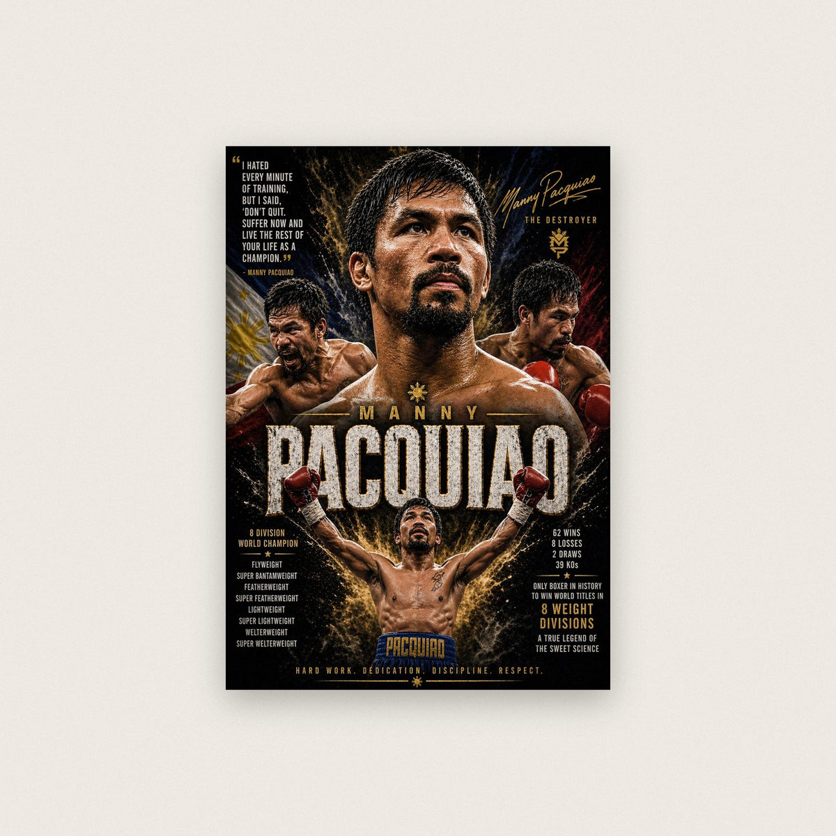 Manny Pacquiao The Destroyer Boxing Print