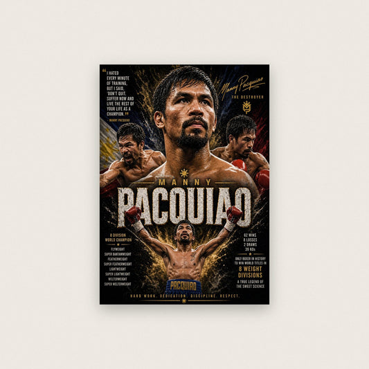 Manny Pacquiao The Destroyer Boxing Print