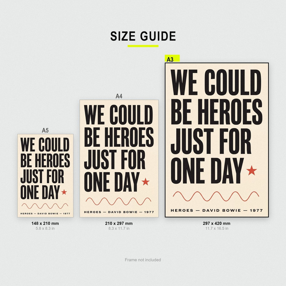 We Could Be Heroes Lyrics Print