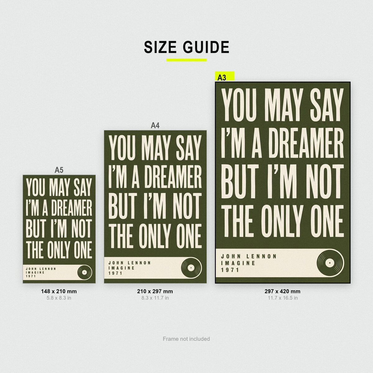 You May Say I'm A Dreamer Lyrics Print