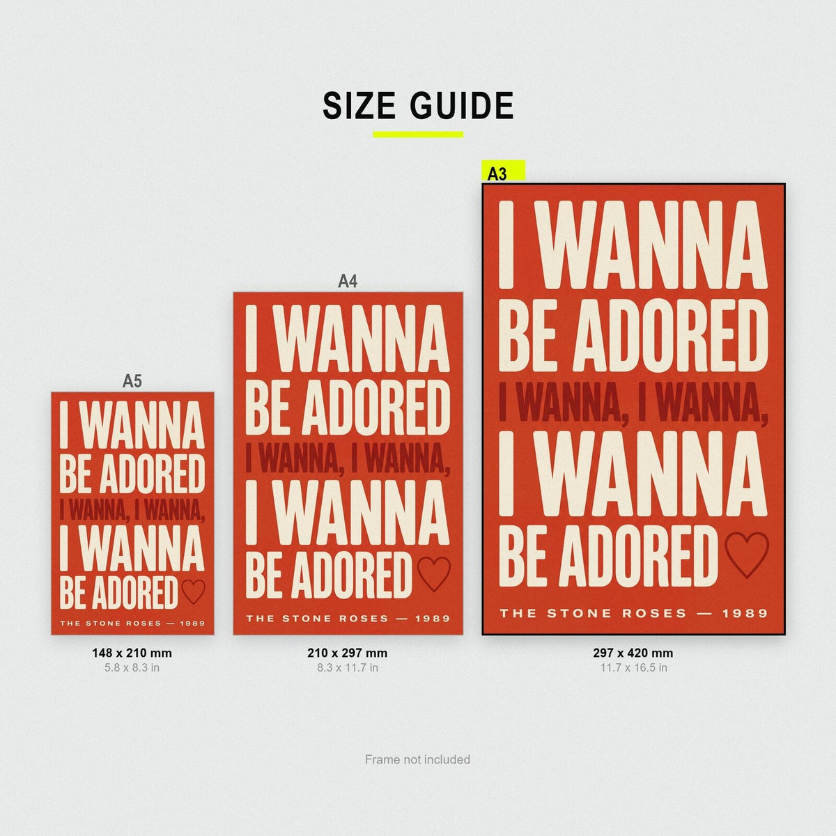 I Wanna I Wanna Be Adored Lyrics Print
