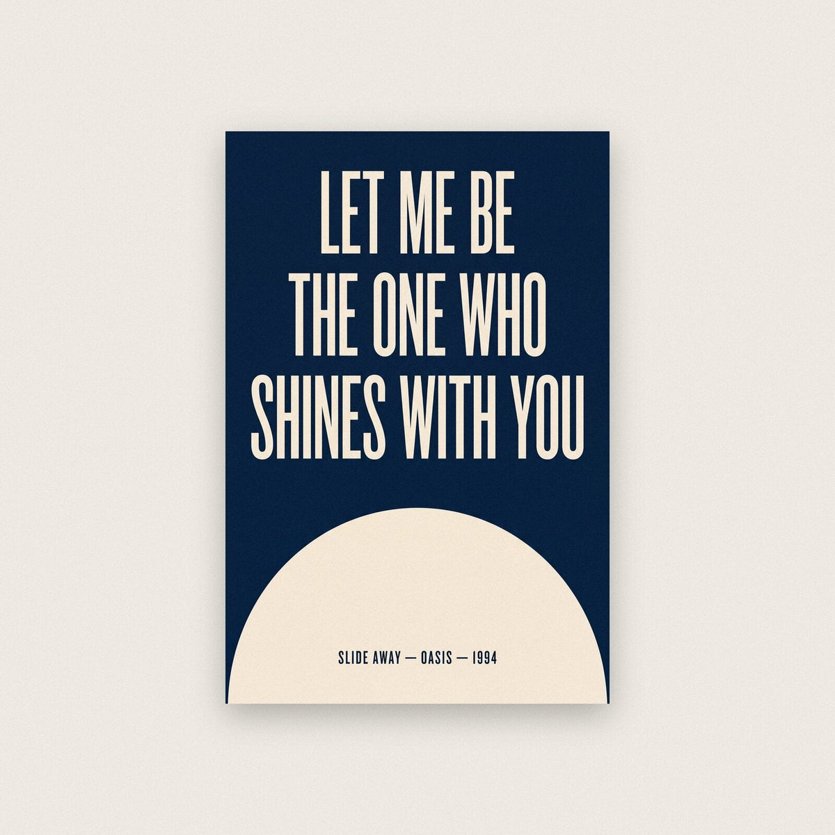 Let Me Be The One Who Shines With You Lyrics Print