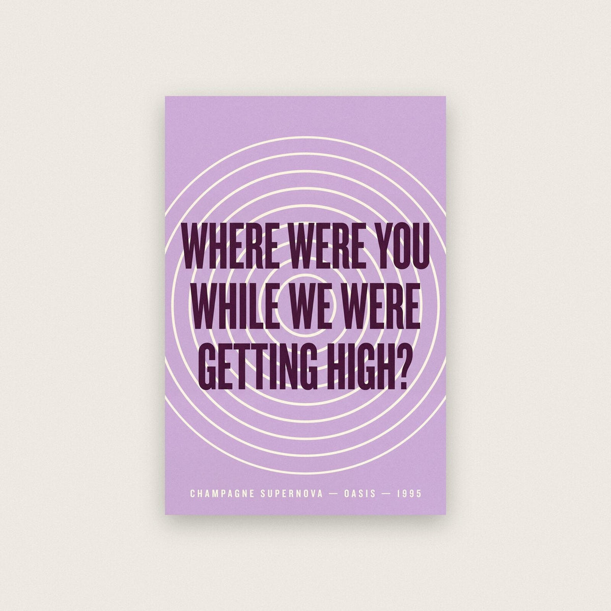 Where Were You While We Were Getting High Lyrics Print