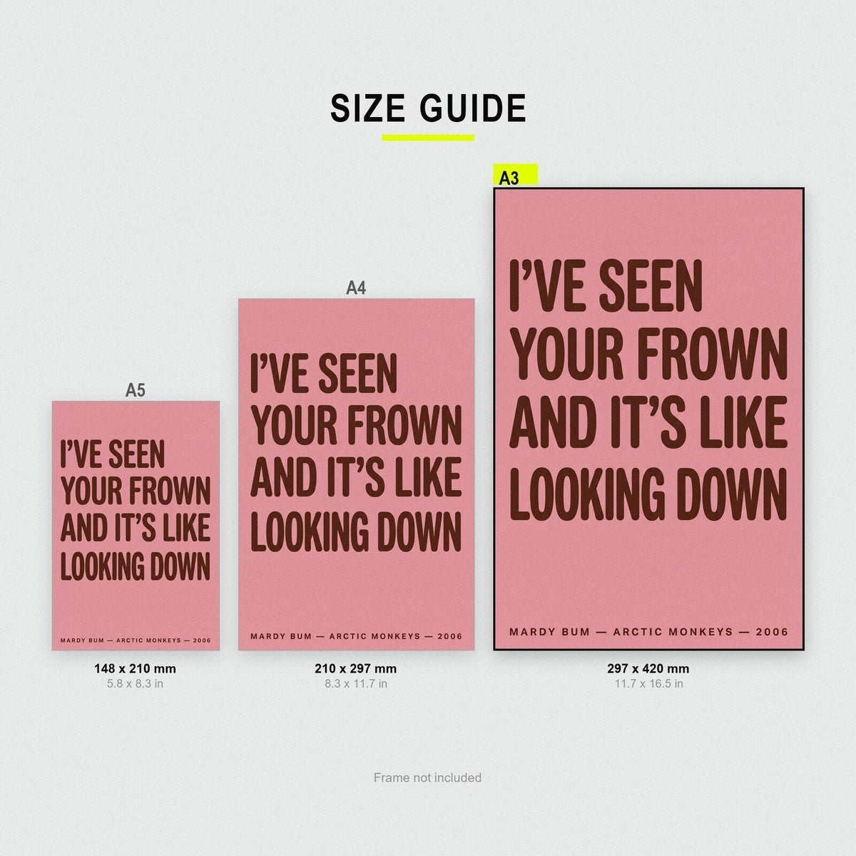 I've Seen Your Frown Lyrics Print