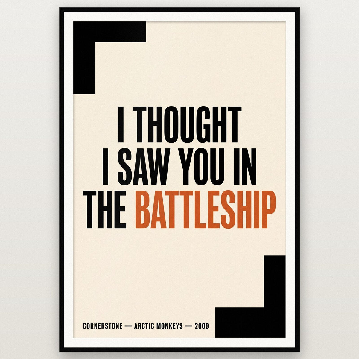 I Thought I Saw You In The Battleship Lyrics Print