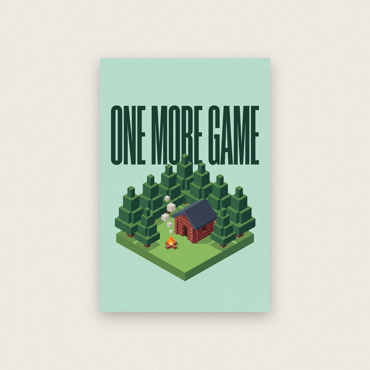 One More Game Gaming Art Print