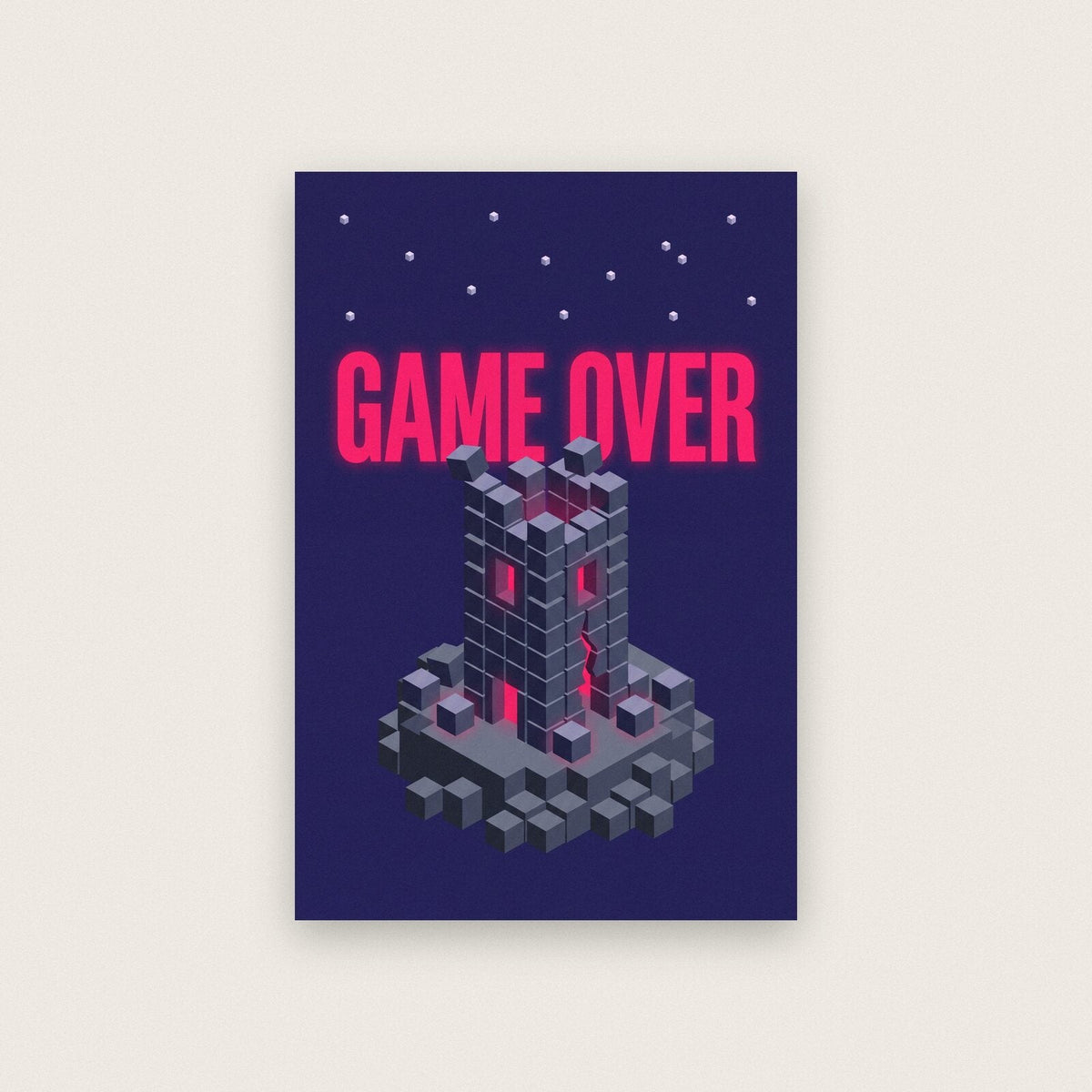 Game Over Gaming Art Print