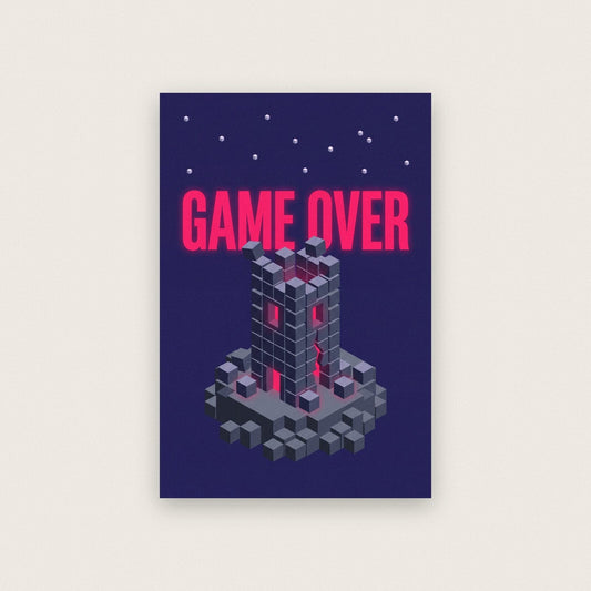 Game Over Gaming Art Print