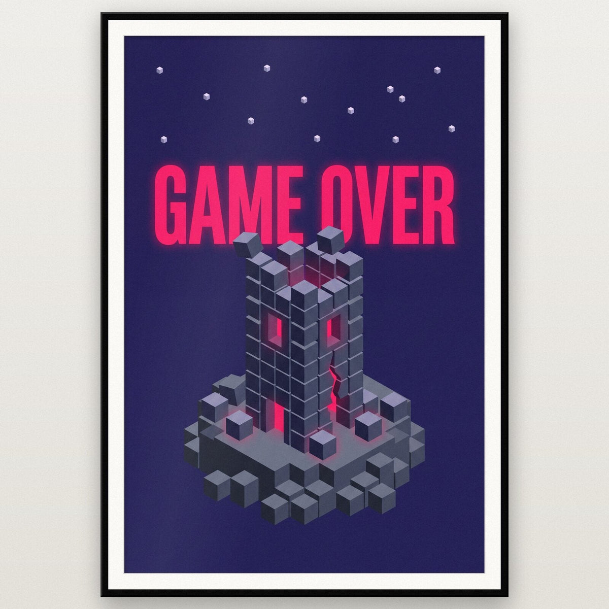 Game Over Gaming Art Print