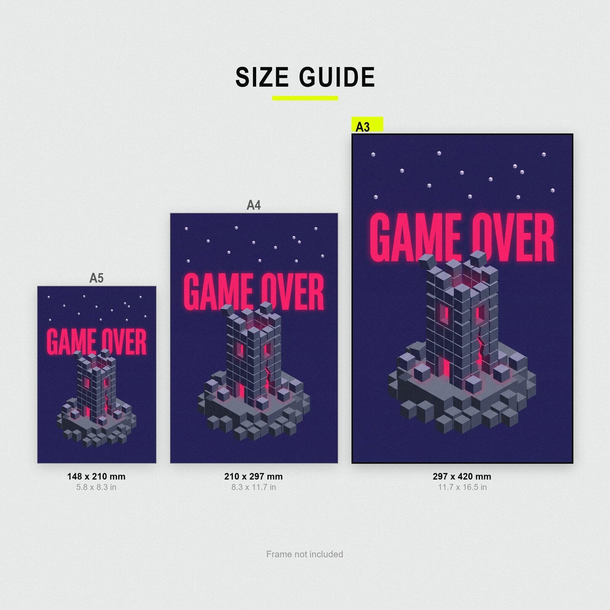Game Over Gaming Art Print