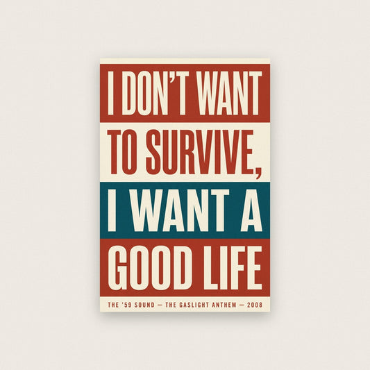 The 59 Sound The Gaslight Anthem Lyrics Print