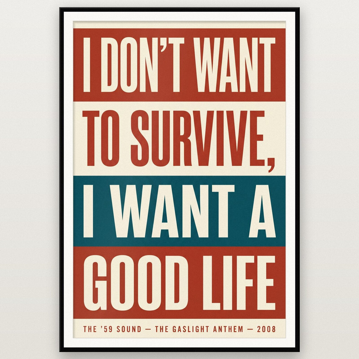 The 59 Sound The Gaslight Anthem Lyrics Print